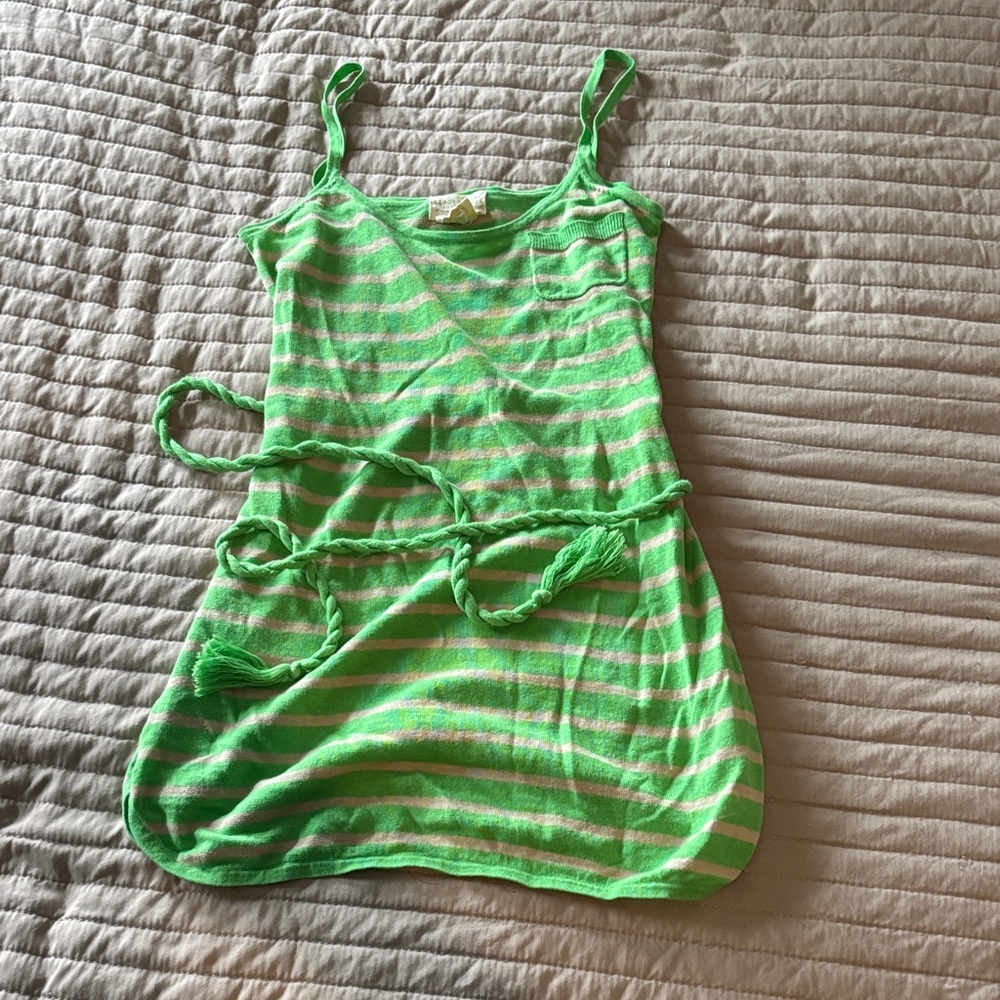 Green Striped Tank Top